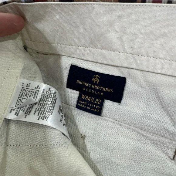 NEW Brooks Brothers Mens 34x32 Indian Madras Plaid Golf Pants Cotton Patchwork - Picture 6 of 12